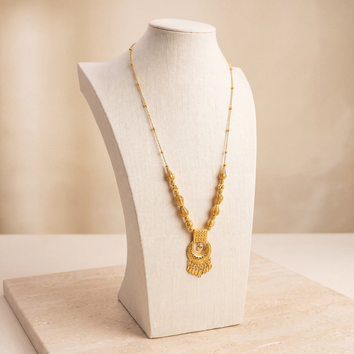 Traditional Mala Necklace 51 on travertine