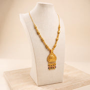 Traditional Mala Necklace with Stones 3 on travertine