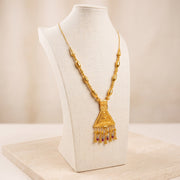 Traditional Mala Necklace with Stones 9 on travertine