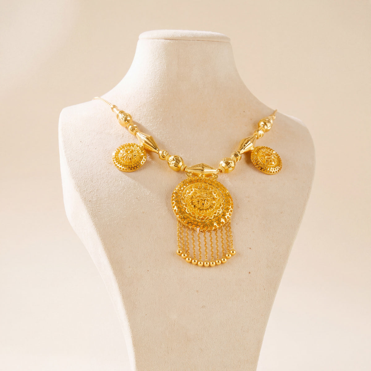Traditional Necklace 77, 925 silver 24K gold plated