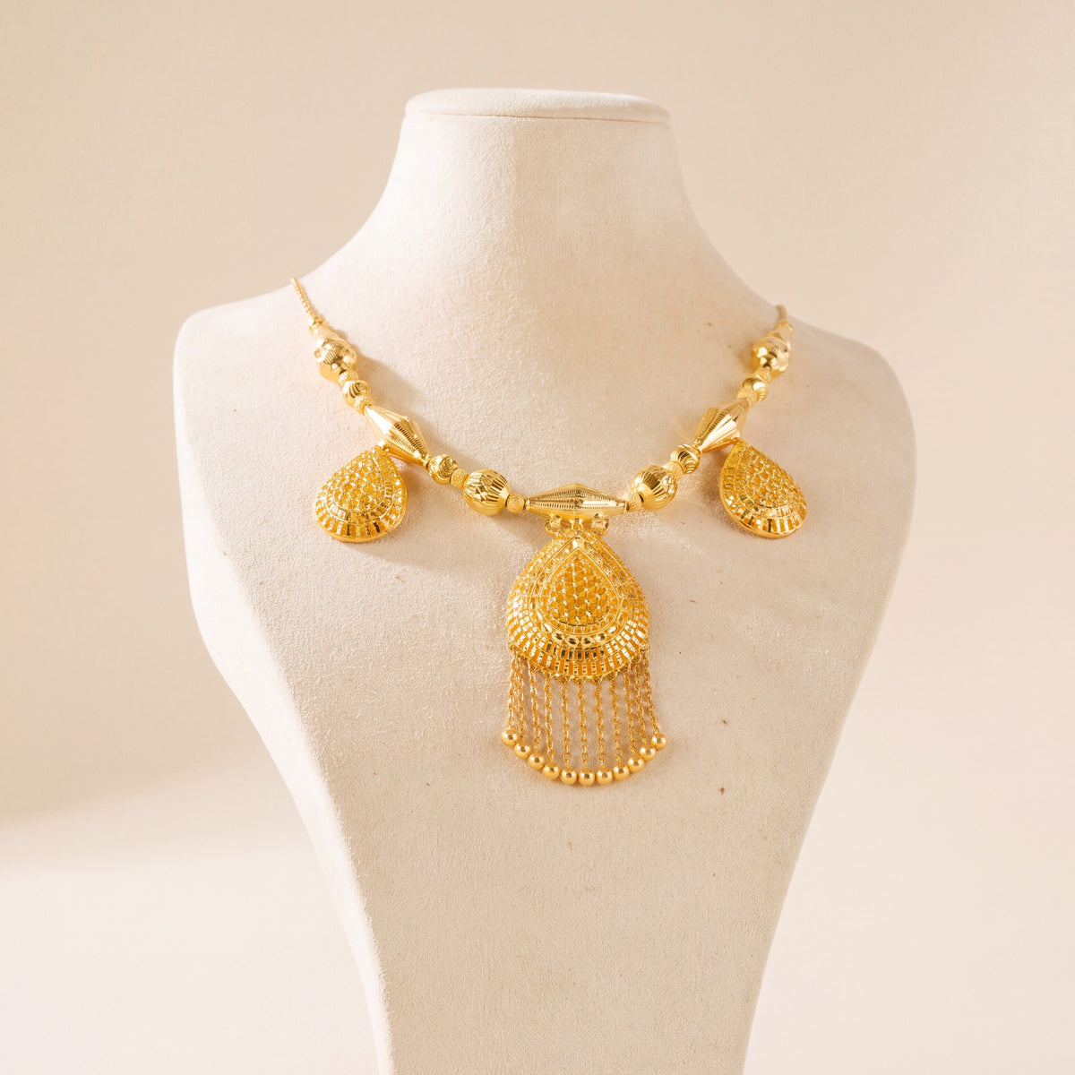 Traditional Necklace 78, 925 silver 24K gold plated