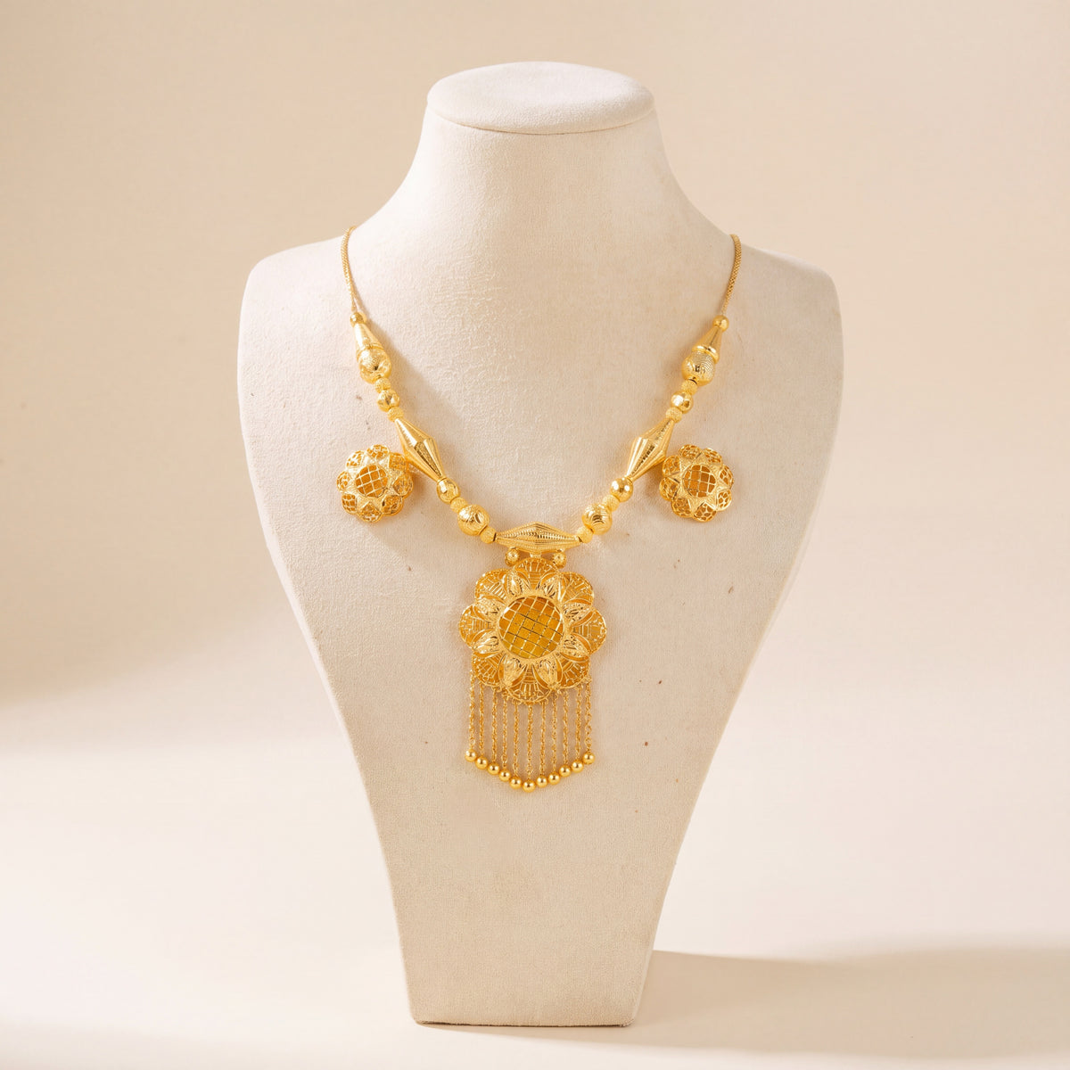 Traditional Necklace 79, 925 silver 24K gold plated