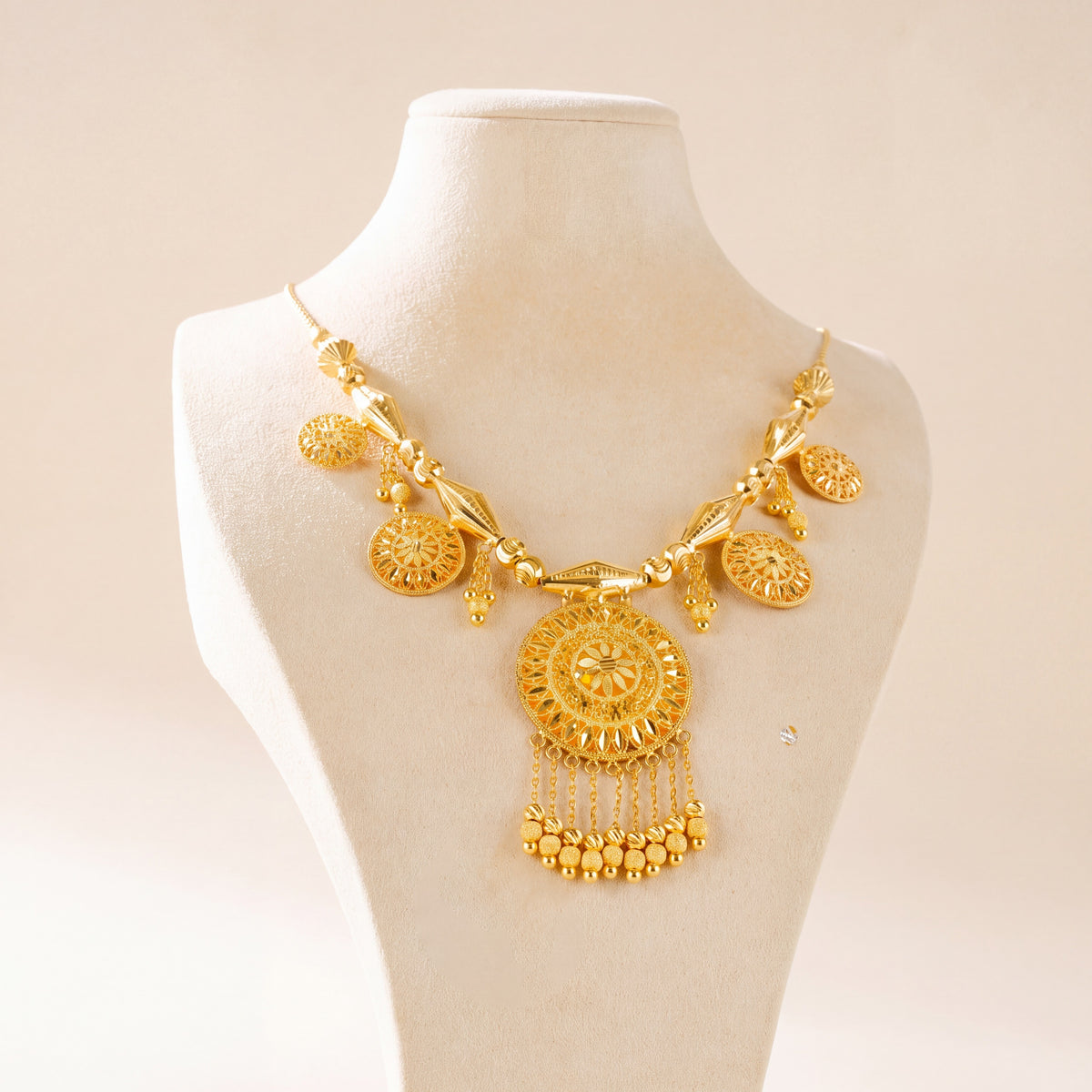 Traditional Necklace 82, 925 silver 24K gold plated