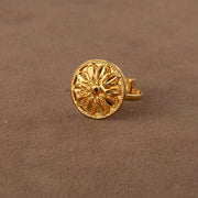 Traditional Ring (D177) - 925 Silver & 24K Gold Plated - Falaq Jewellery Oman