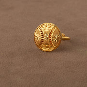 Traditional Ring (D178) - 925 Silver & 24K Gold Plated - Falaq Jewellery Oman