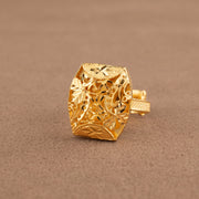 Traditional Ring (D182) - 925 Silver & 24K Gold Plated - Falaq Jewellery Oman