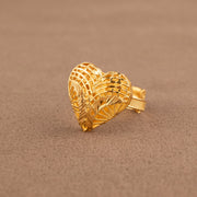 Traditional Ring (D183) - 925 Silver & 24K Gold Plated - Falaq Jewellery Oman