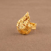 Traditional Ring (D184) - 925 Silver & 24K Gold Plated - Falaq Jewellery Oman