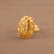 Traditional Ring (D186) - 925 Silver & 24K Gold Plated - Falaq Jewellery Oman