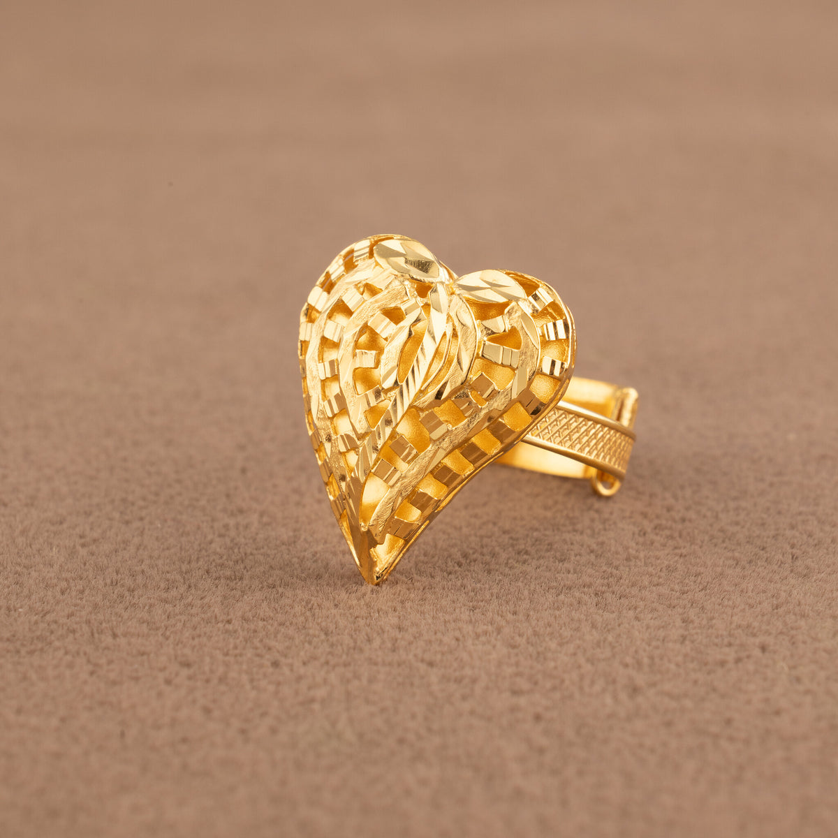 Traditional Ring (D187) - 925 Silver & 24K Gold Plated - Falaq Jewellery Oman