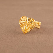Traditional Ring (D190) - 925 Silver & 24K Gold Plated - Falaq Jewellery Oman