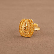 Traditional Ring (D192) - 925 Silver & 24K Gold Plated - Falaq Jewellery Oman