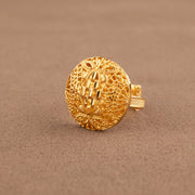 Traditional Ring (D195) - 925 Silver & 24K Gold Plated - Falaq Jewellery Oman