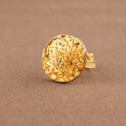 Traditional Ring (D198) - 925 Silver & 24K Gold Plated - Falaq Jewellery Oman