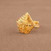 Traditional Ring (D199) - 925 Silver & 24K Gold Plated - Falaq Jewellery Oman