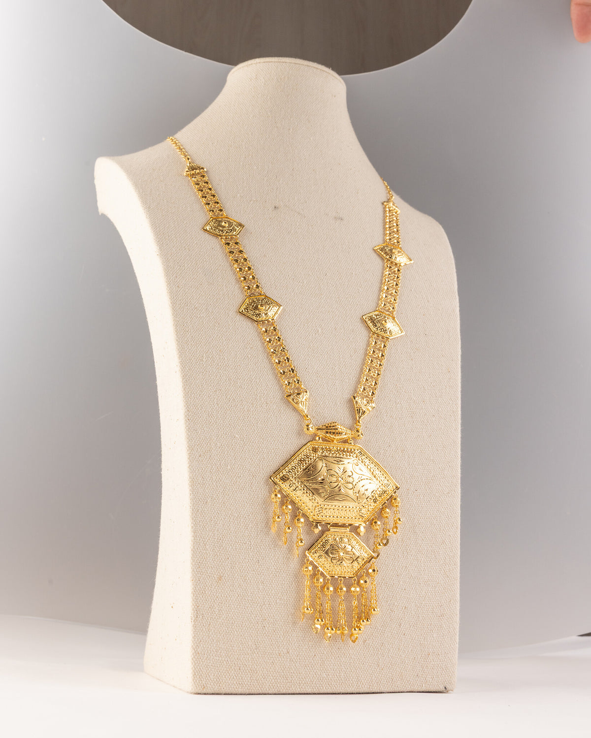 Traditional Stamp Moria (D25) - 925 Silver & 24K Gold Plated - Falaq Jewellery Oman