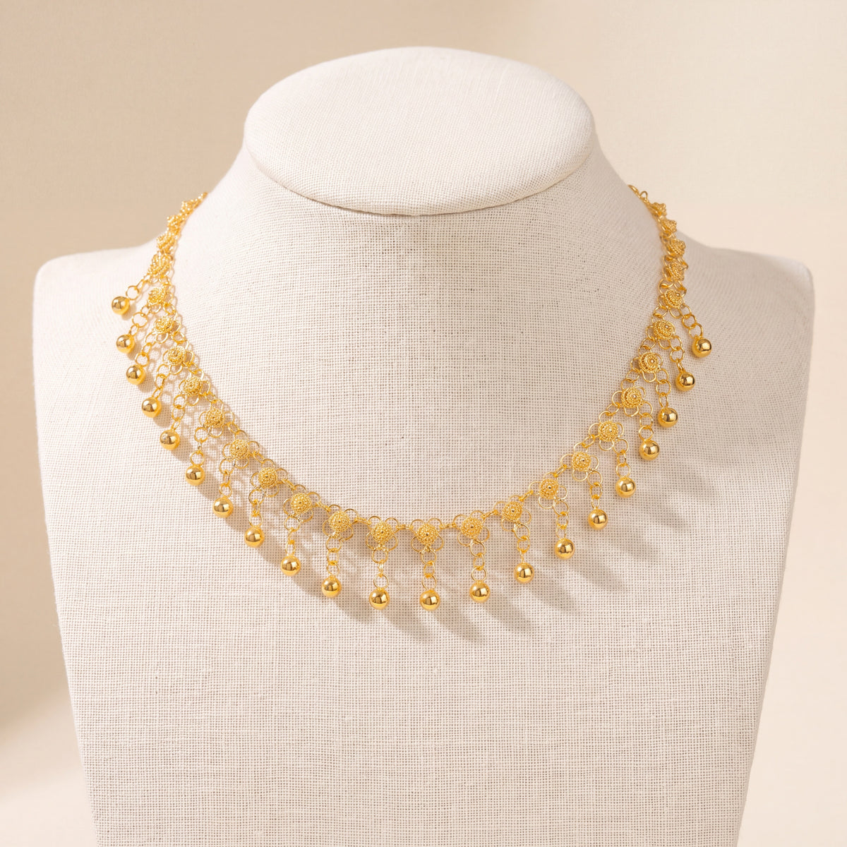 Turkish Necklace 1, 925 silver 24K gold plated