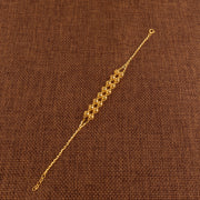 Twin Orb Bracelet (D1) - 925 Silver & 24K Gold Plated - Falaq Jewellery Oman