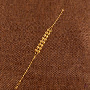 Twin Orb Bracelet (D3) - 925 Silver & 24K Gold Plated - Falaq Jewellery Oman