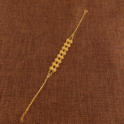 Twin Orb Bracelet (D4) - 925 Silver & 24K Gold Plated - Falaq Jewellery Oman