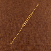 Twin Orb Bracelet (D6) - 925 Silver & 24K Gold Plated - Falaq Jewellery Oman