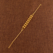 Twin Orb Bracelet (D8) - 925 Silver & 24K Gold Plated - Falaq Jewellery Oman