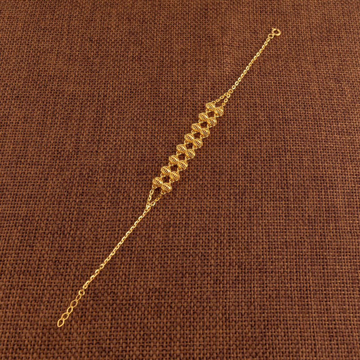 Twin Orb Bracelet (D8) - 925 Silver & 24K Gold Plated - Falaq Jewellery Oman