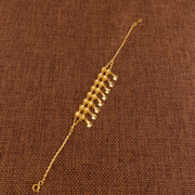 Twin Orb Fringe Bracelet (D2) - 925 Silver & 24K Gold Plated - Falaq Jewellery Oman