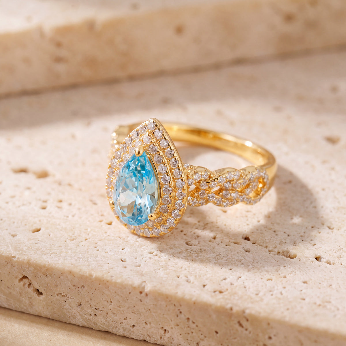 Fancy Ring (D3) on travertine
