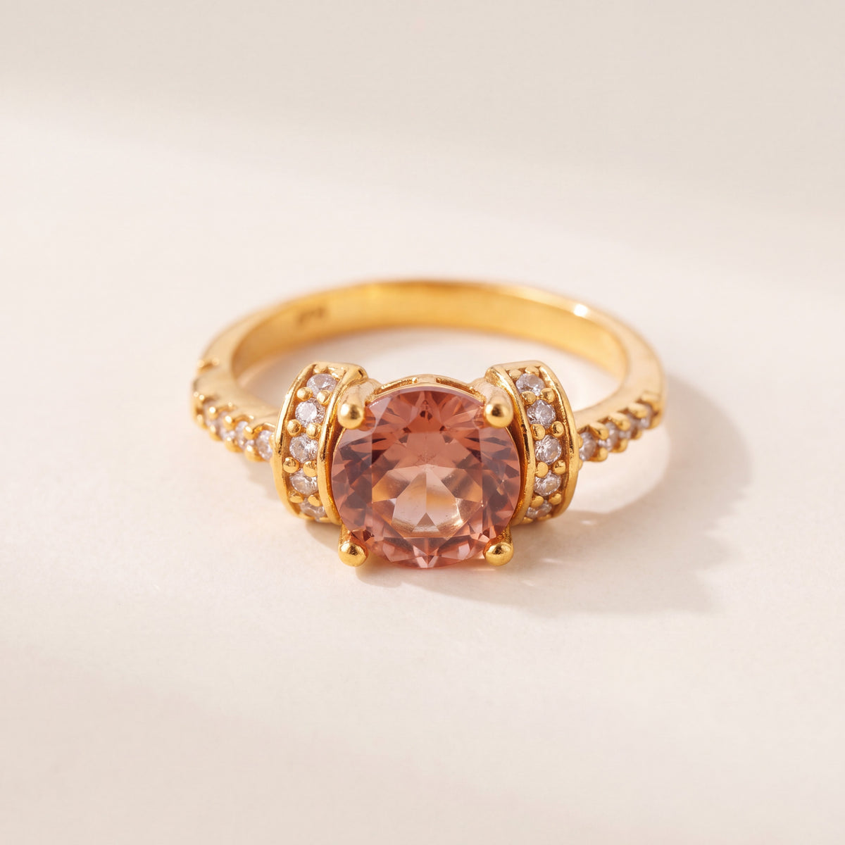 Fancy Ring (D8), 925 silver 24K gold plated