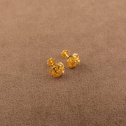 Flower Tops (D10) - 925 Silver & 24K Gold Plated