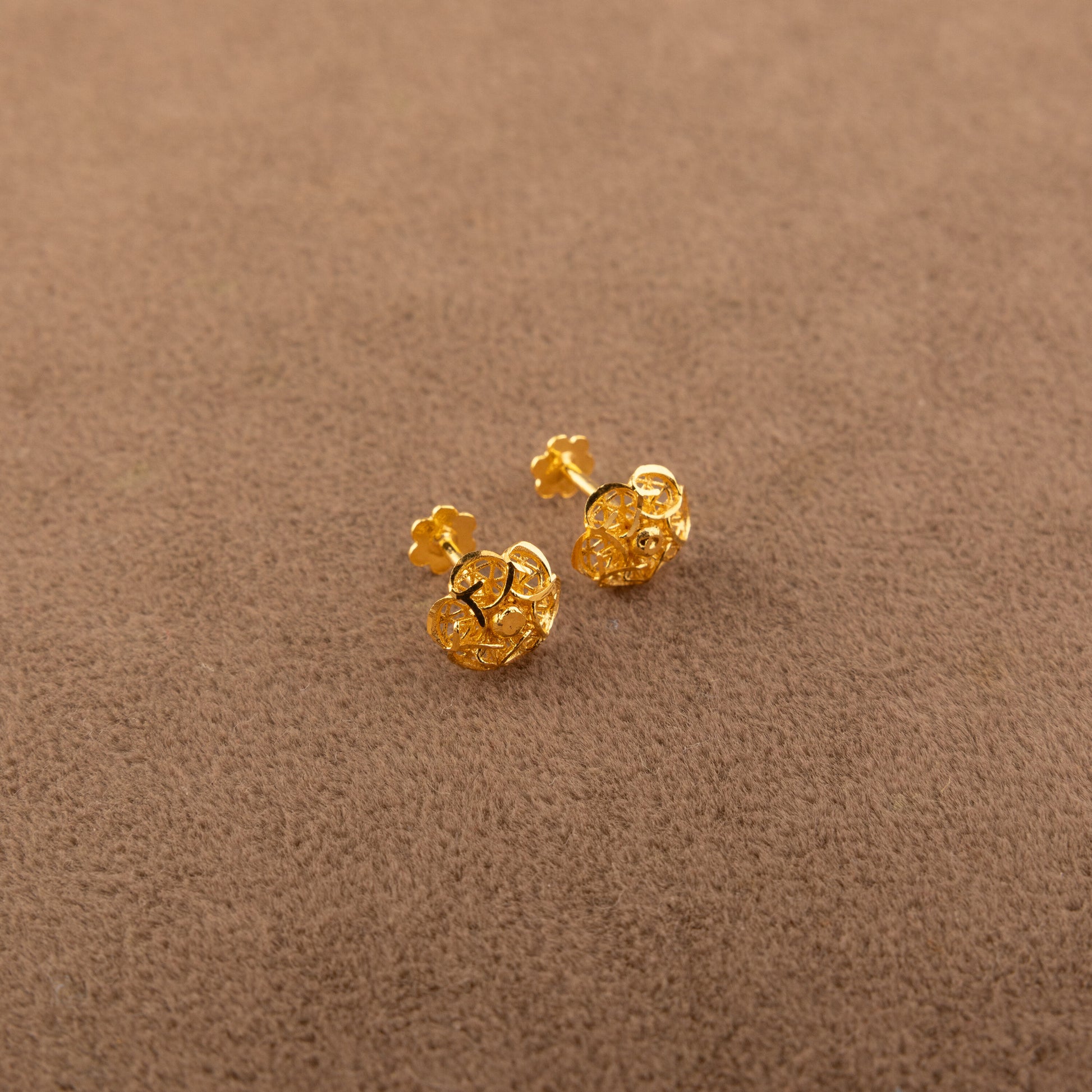 Flower Tops (D10) - 925 Silver & 24K Gold Plated