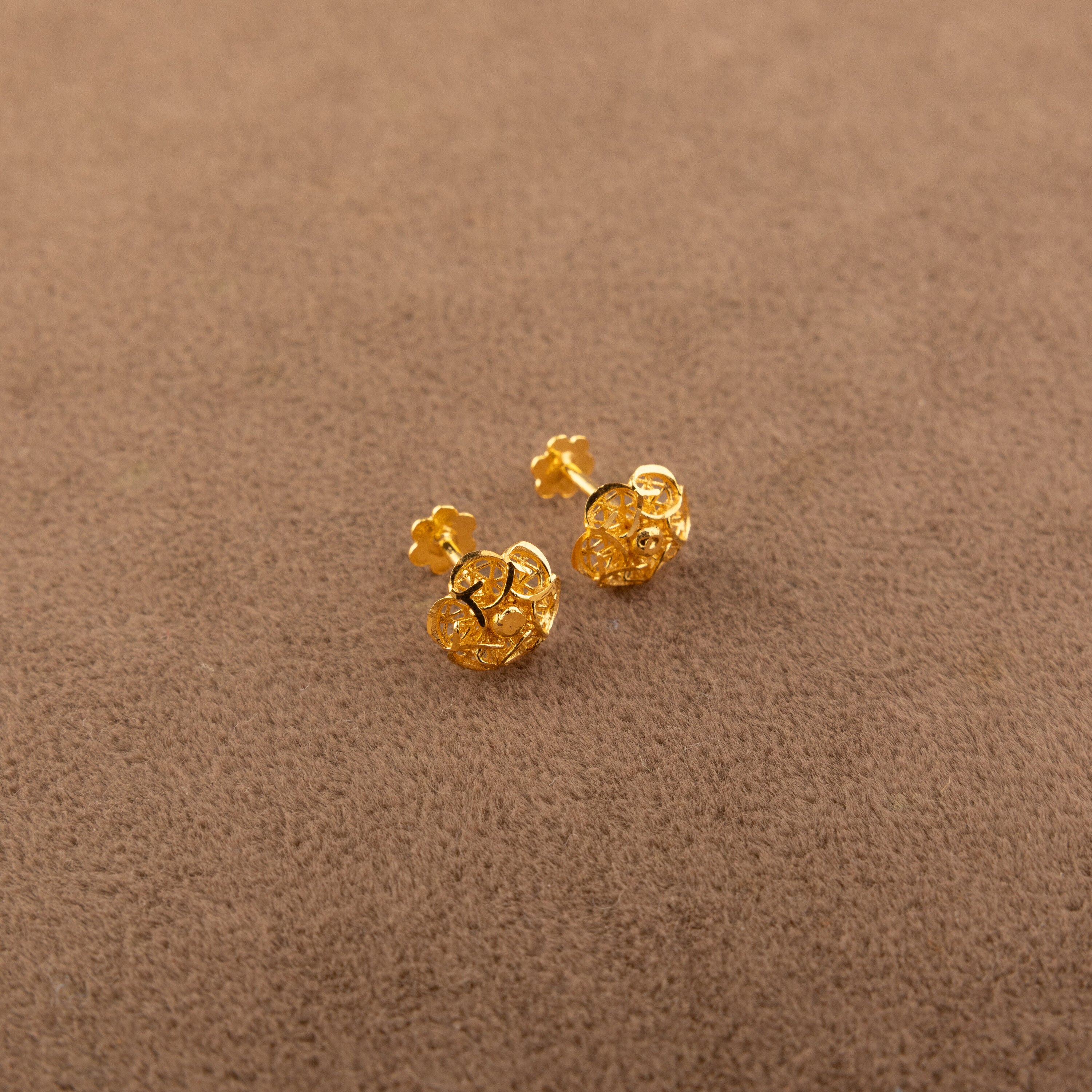 Flower Tops (D10) - 925 Silver & 24K Gold Plated