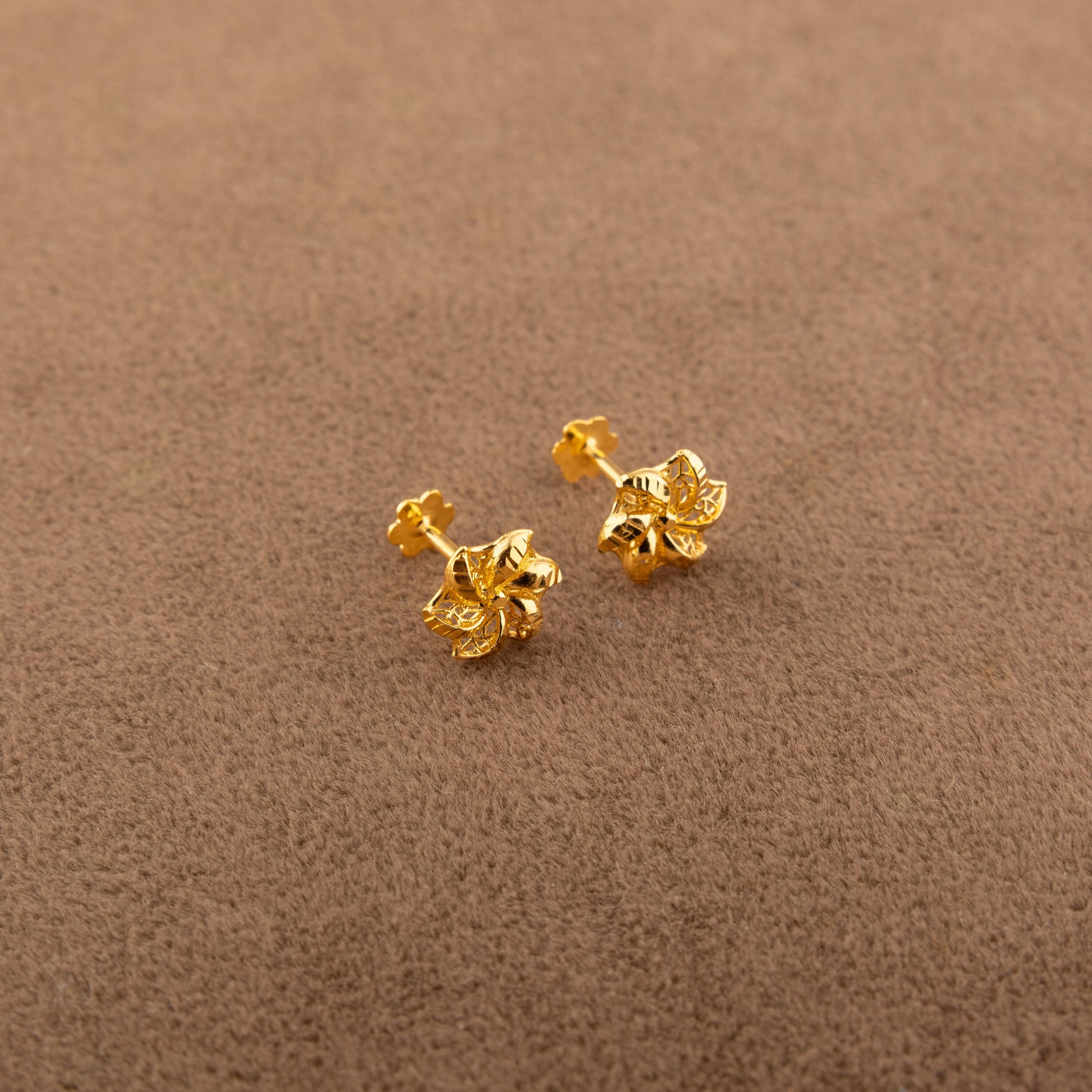 Flower Tops (D11) - 925 Silver & 24K Gold Plated