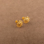 Flower Tops (D12) - 925 Silver & 24K Gold Plated