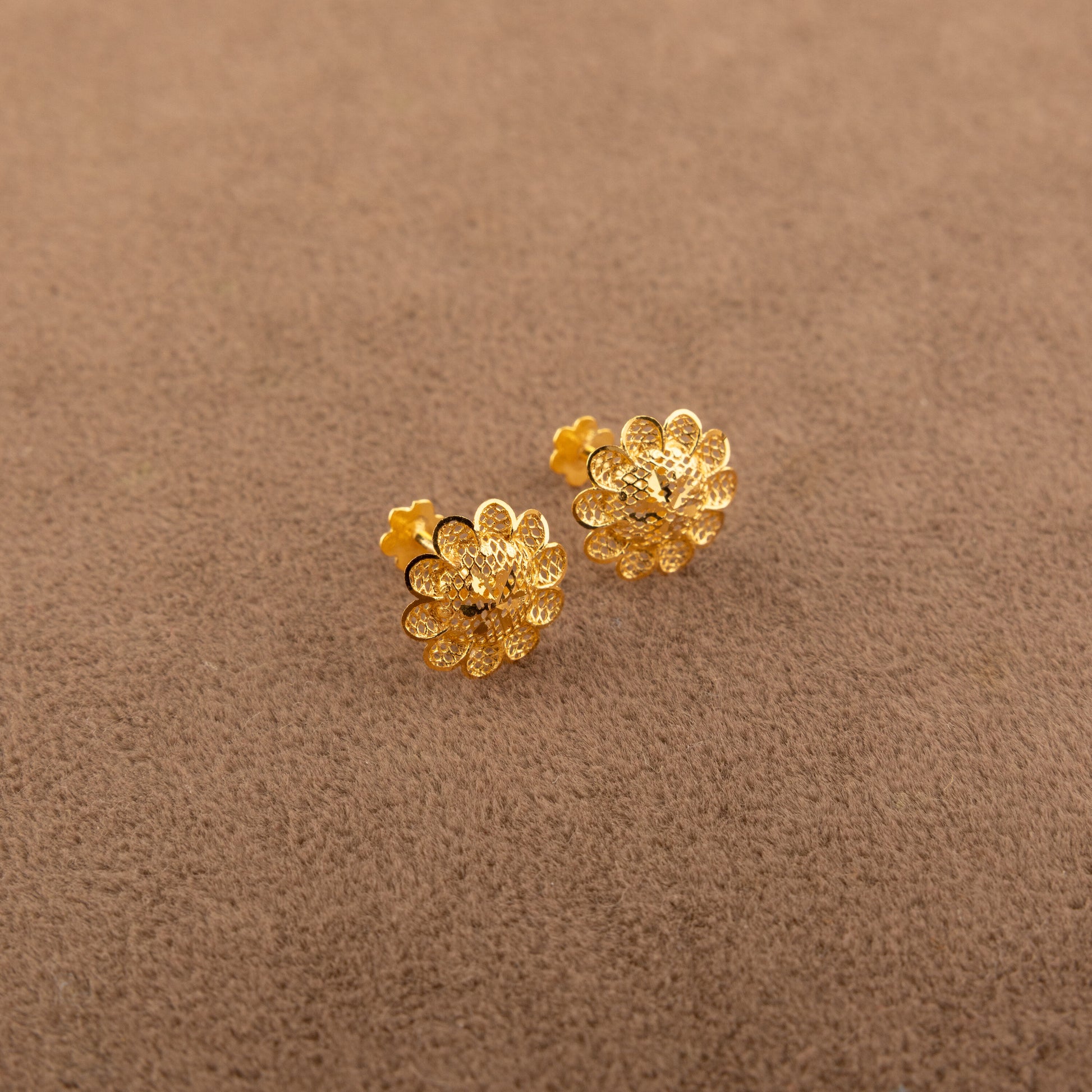 Flower Tops (D12) - 925 Silver & 24K Gold Plated