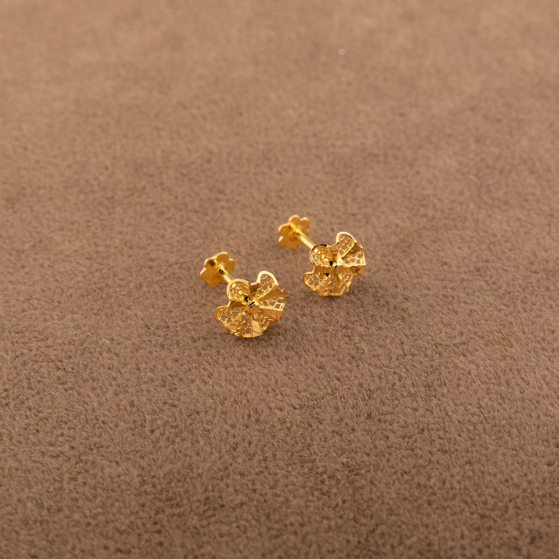 Flower Tops (D14) - 925 Silver & 24K Gold Plated