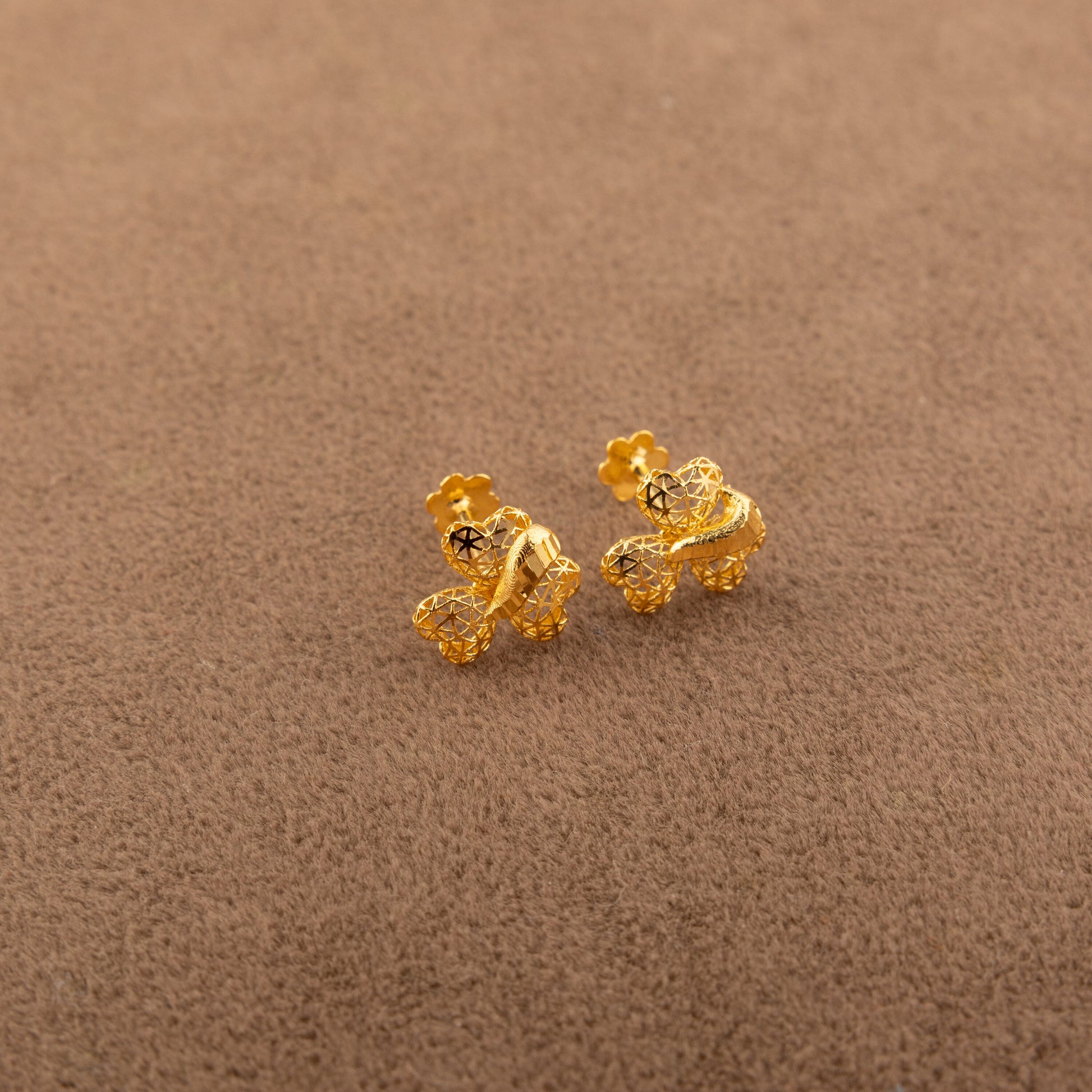 Flower Tops (D15) - 925 Silver & 24K Gold Plated