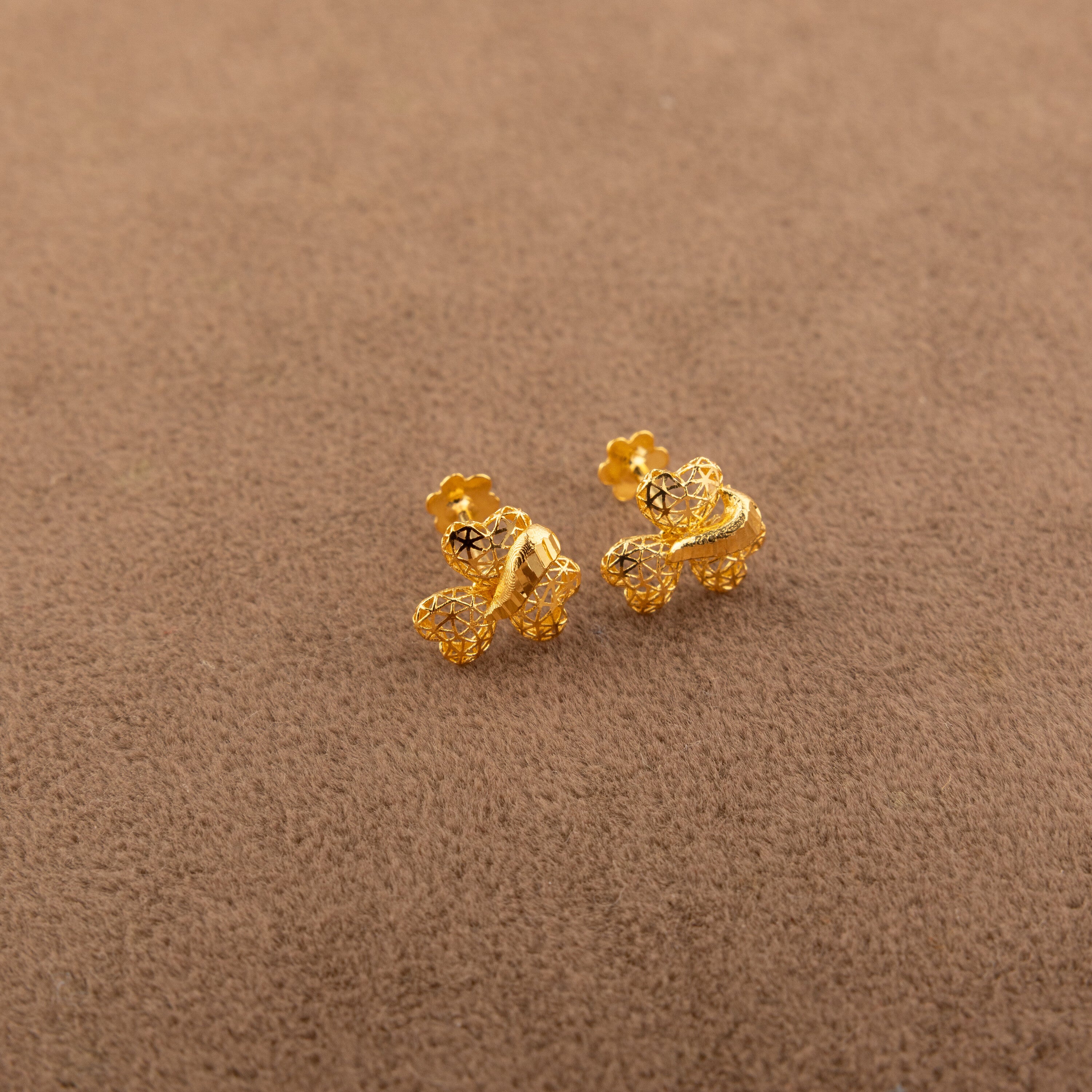 Flower Tops (D15) - 925 Silver & 24K Gold Plated
