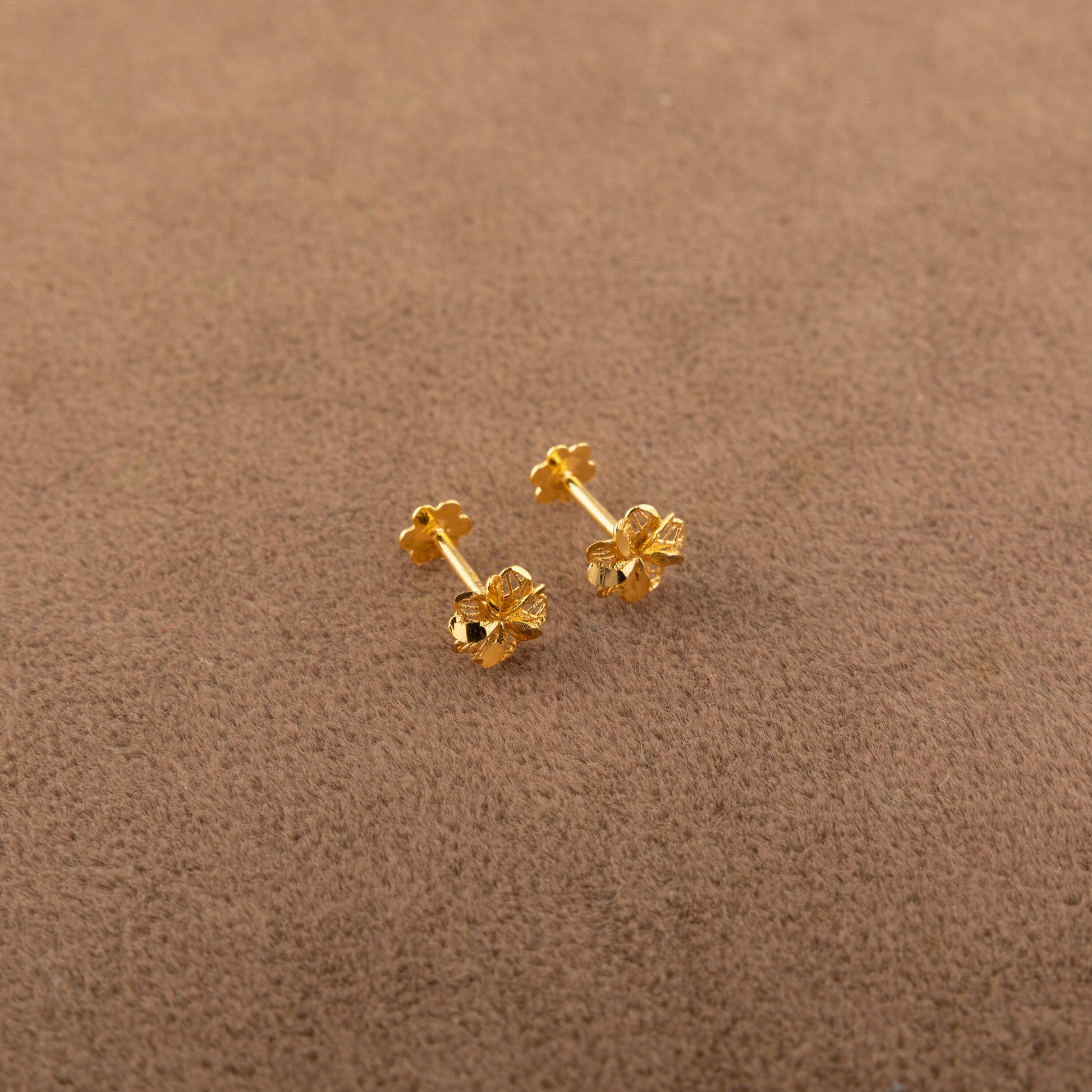 Flower Tops (D16) - 925 Silver & 24K Gold Plated