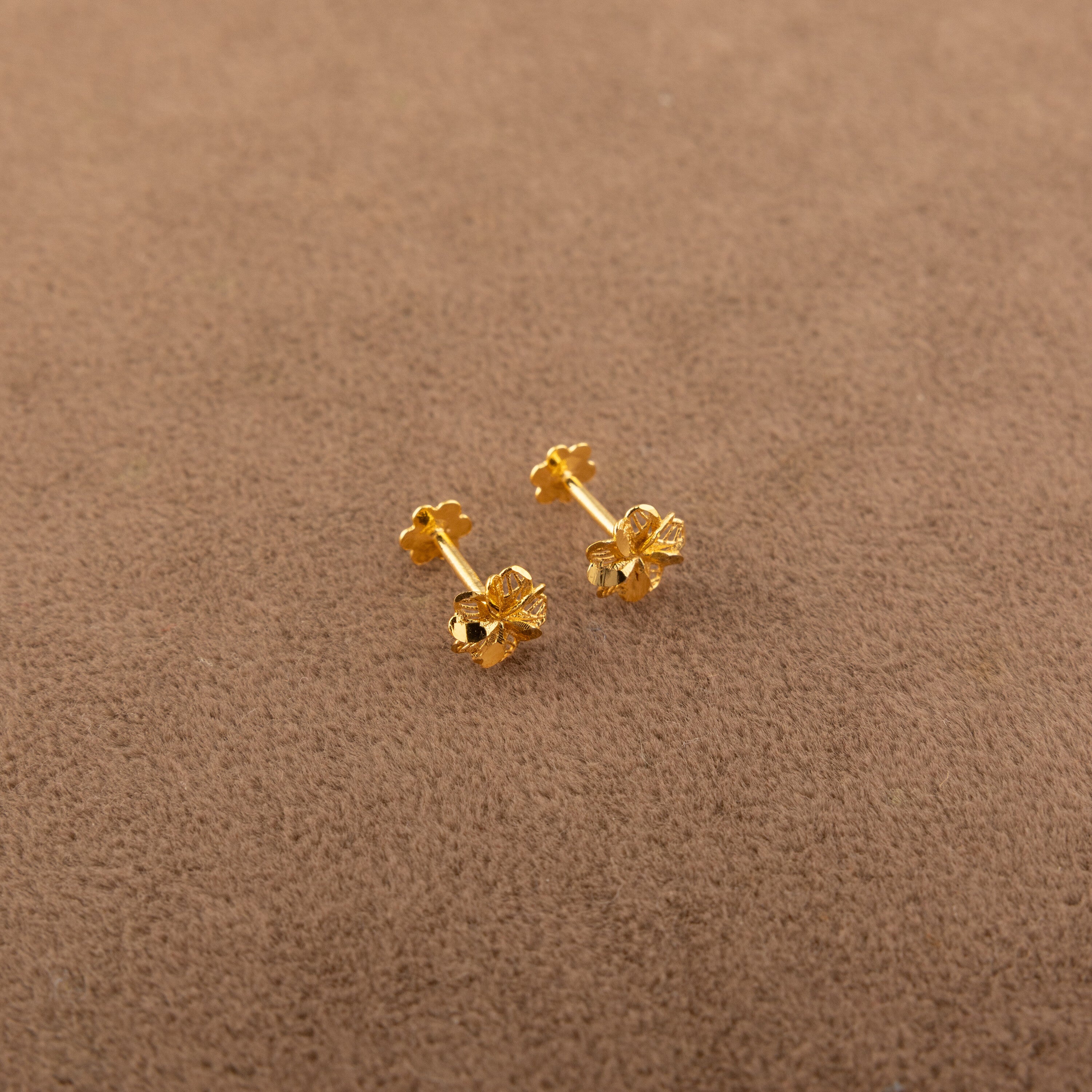 Flower Tops (D16) - 925 Silver & 24K Gold Plated