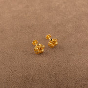 Flower Tops (D17) - 925 Silver & 24K Gold Plated