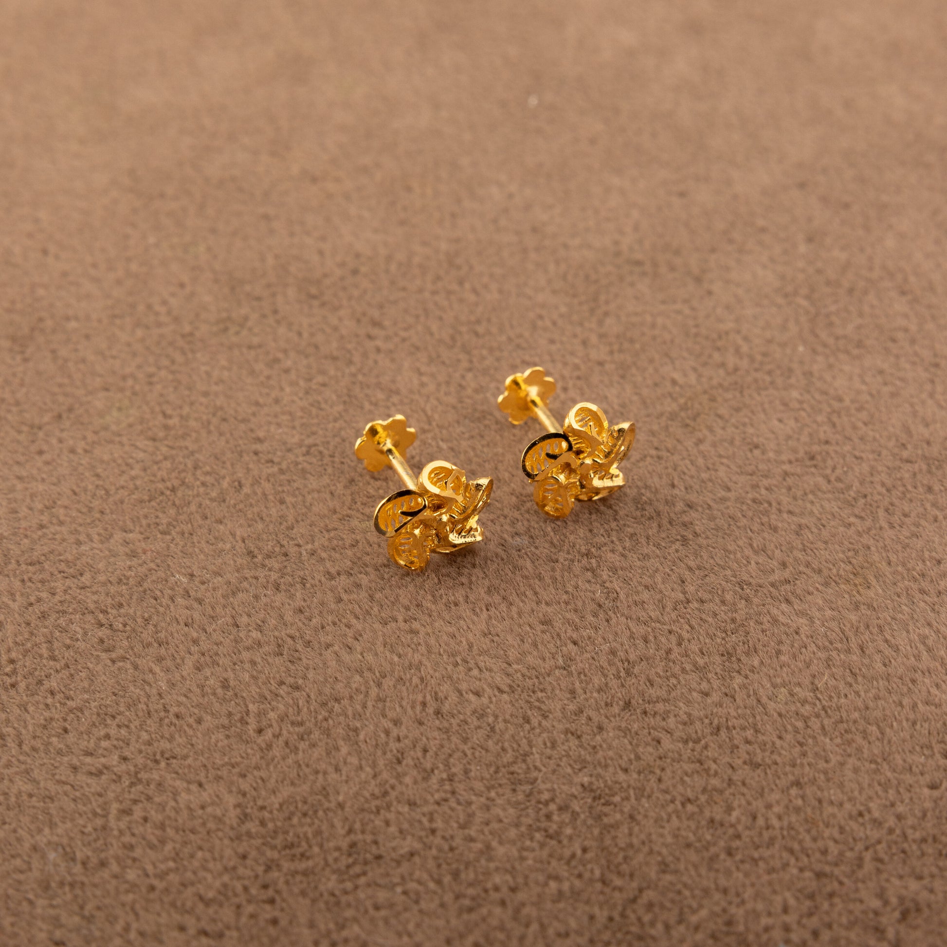 Flower Tops (D18) - 925 Silver & 24K Gold Plated