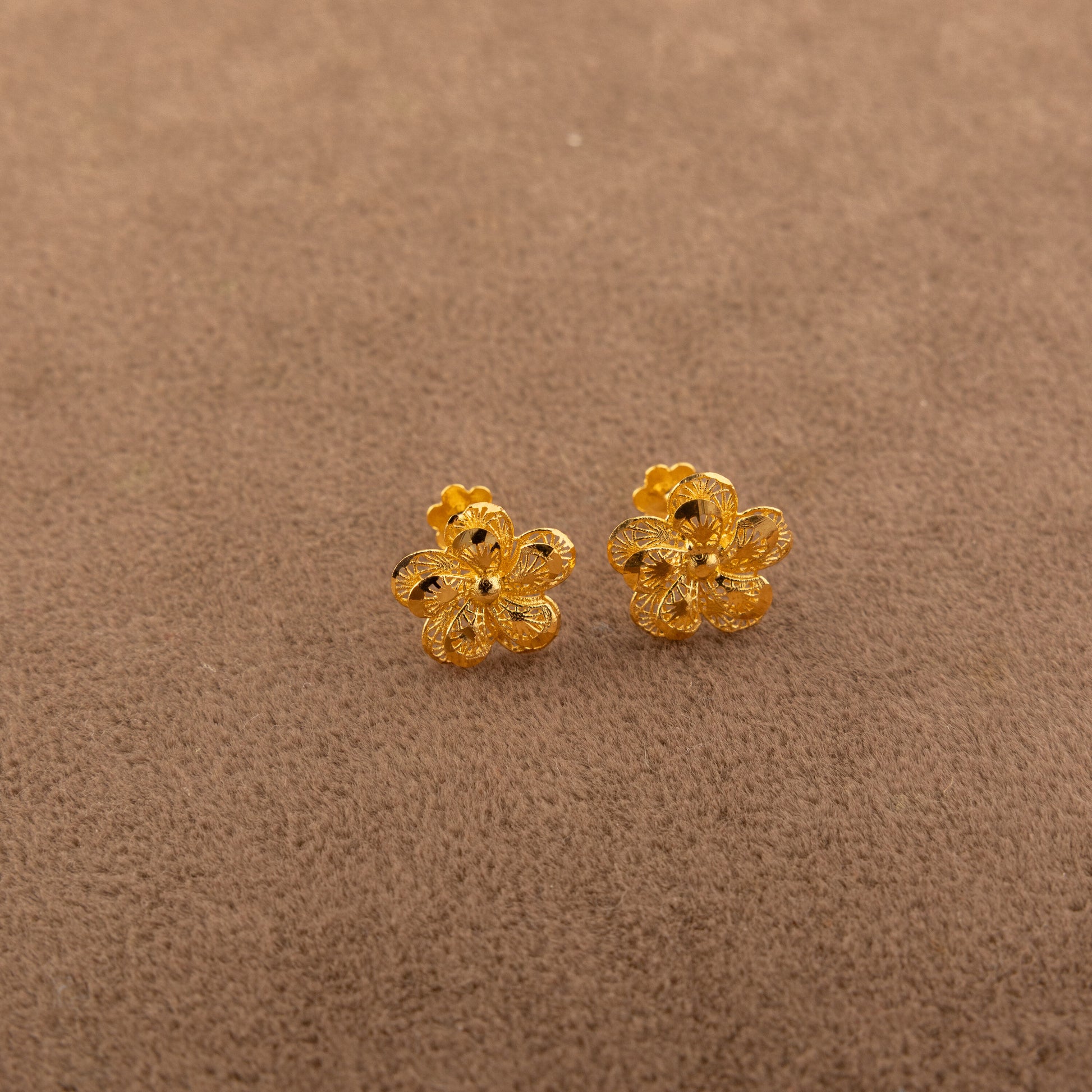 Flower Tops (D19) - 925 Silver & 24K Gold Plated
