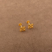 Flower Tops (D20) - 925 Silver & 24K Gold Plated