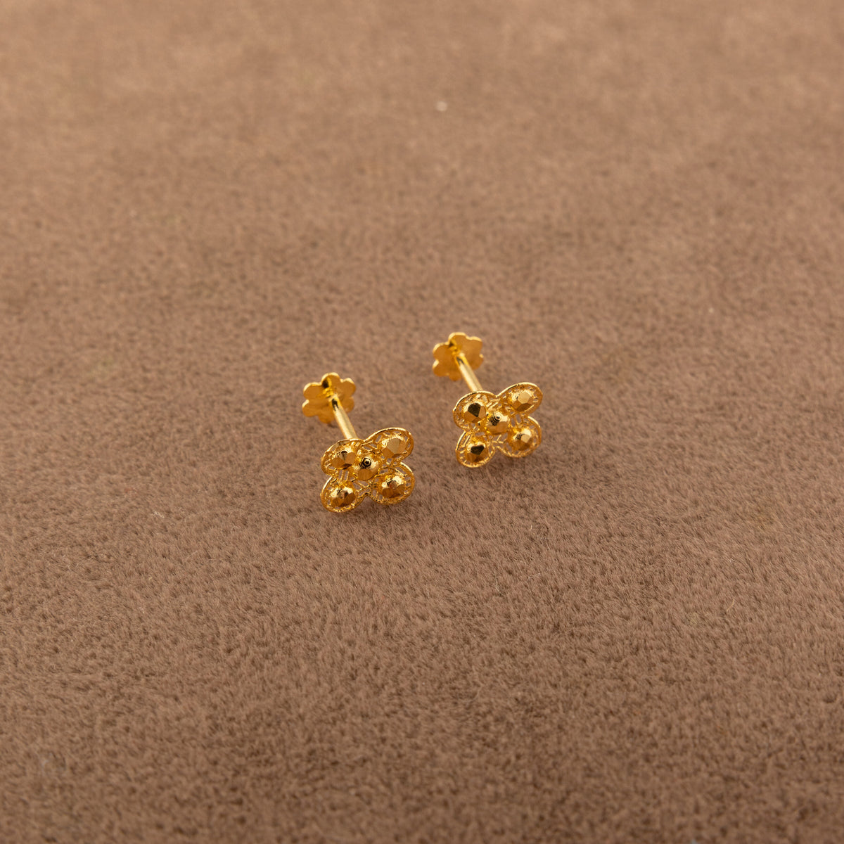Flower Tops (D20) - 925 Silver & 24K Gold Plated