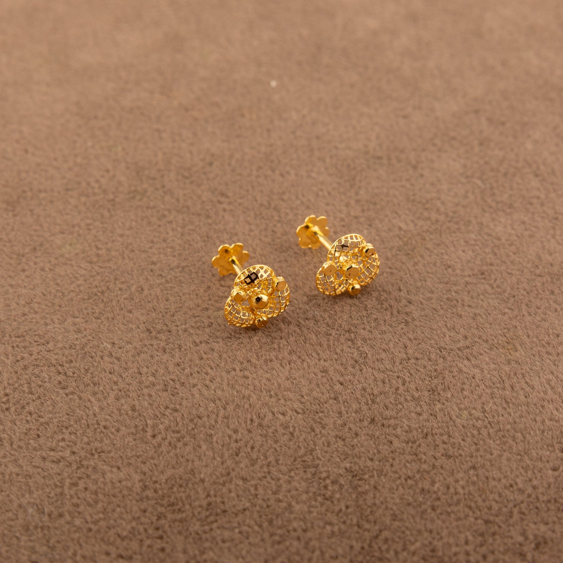 Flower Tops (D21) - 925 Silver & 24K Gold Plated
