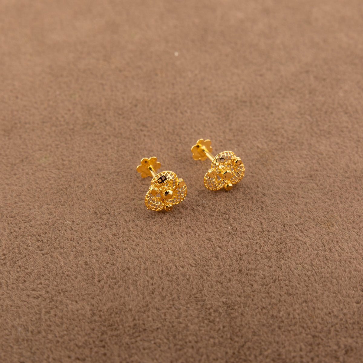 Flower Tops (D21) - 925 Silver & 24K Gold Plated
