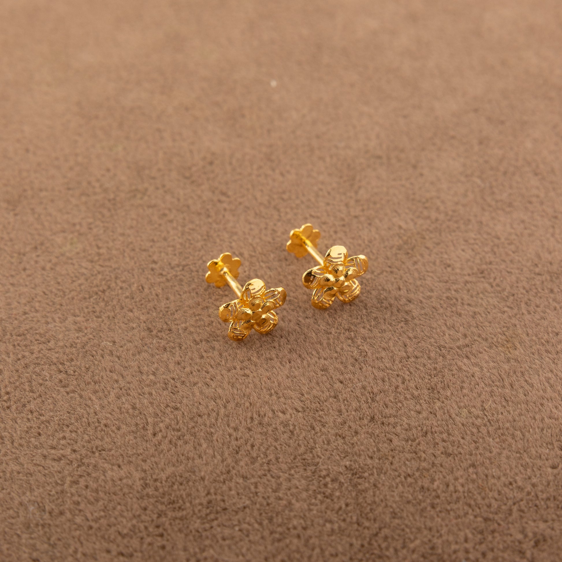 Flower Tops (D23) - 925 Silver & 24K Gold Plated