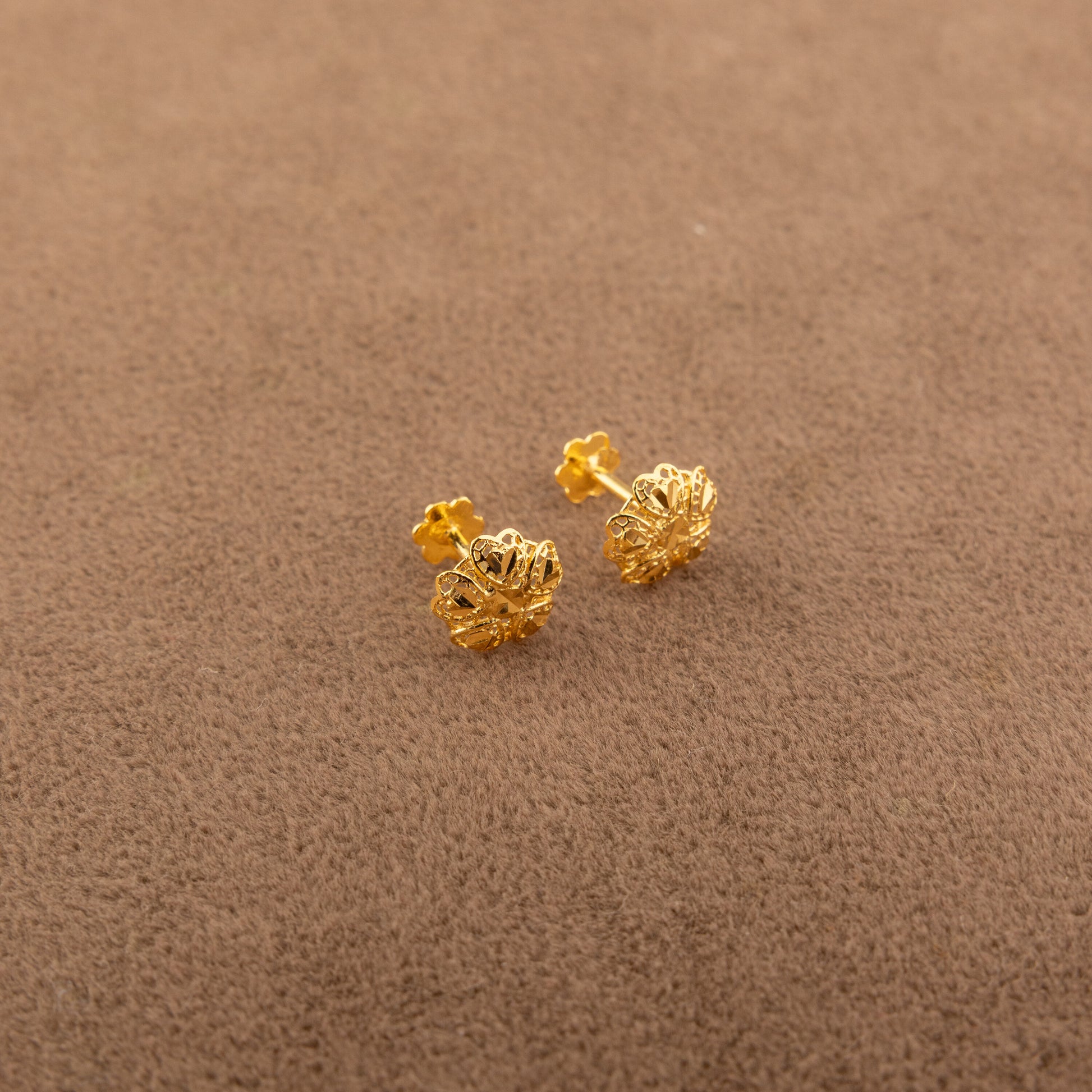 Flower Tops (D24) - 925 Silver & 24K Gold Plated